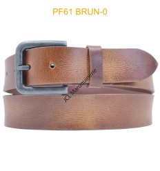 CEINTURON LARGE EN CUIR DE BUFFLE "VEAU GRAS" PF61 BRUN