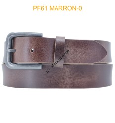 CEINTURON LARGE EN CUIR DE BUFFLE "VEAU GRAS" PF61 MARRON