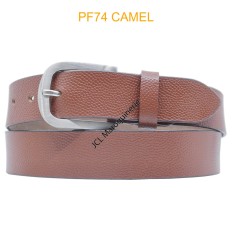 CEINTURON LARGE EN CUIR DE BUFFLE "VEAU GRAS" PF74 CAMEL