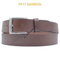 CEINTURON LARGE EN CUIR DE BUFFLE "VEAU GRAS" PF77 MARRON