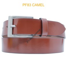 CEINTURON LARGE EN CUIR DE BUFFLE "VEAU GRAS" PF83 CAMEL
