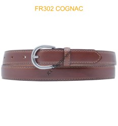 CEINTURE EN CUIR DE VACHETTE FR302 COGNAC