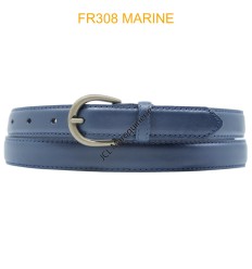 CEINTURE EN CUIR DE VACHETTE FR308 MARINE