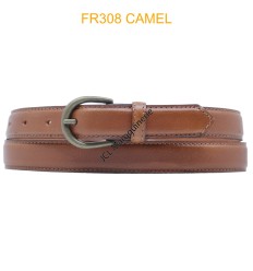 CEINTURE EN CUIR DE VACHETTE FR308 CAMEL