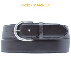 CEINTURE EN CUIR DE VACHETTE FR307 MARRON