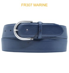CEINTURE EN CUIR DE VACHETTE FR307 MARINE