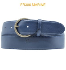 CEINTURE EN CUIR DE VACHETTE FR306 MARINE