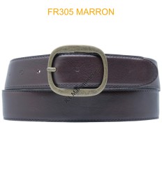 CEINTURE EN CUIR DE VACHETTE FR305 MARRON