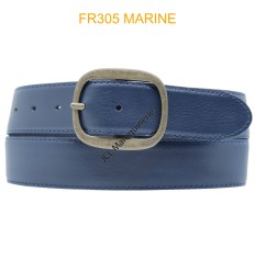CEINTURE EN CUIR DE VACHETTE FR305 MARINE