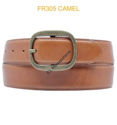 CEINTURE EN CUIR DE VACHETTE FR305 CAMEL