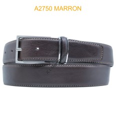 Ceinture en cuir de vachette A2750 MARRON