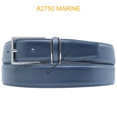 Ceinture en cuir de vachette A2750 MARINE