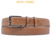 Ceinture en cuir de vachette A2751 CAMEL