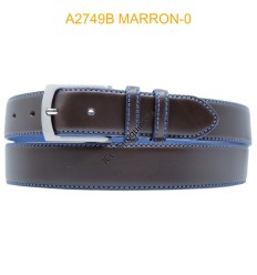 Ceinture en cuir de vachette 2749B MARRON