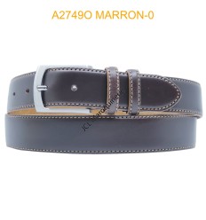 Ceinture en cuir de vachette 2749O MARRON