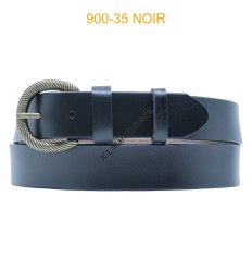 Ceinture large femme en cuir 900-35 NOIR