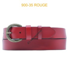 Ceinture large femme en cuir 900-35 ROUGE