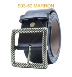 Ceinture large femme en cuir 903-50 MARRON