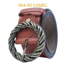 Ceinture large femme en cuir 904-50 CAMEL