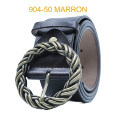 Ceinture large femme en cuir 904-50 MARRON