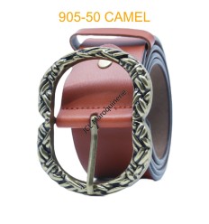 Ceinture large femme en cuir 905-50 CAMEL