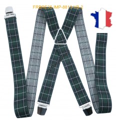 Bretelle "X" Elastique à pinces 35mm Fabrication Française FRBRE35-IMP-8813 VB