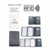 Portefeuille COTIDI 3 volets anti RFID en cuir CC3802 noir