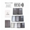 Portefeuille COTIDI 3 volets anti RFID en cuir CC3802 marron