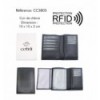 Portefeuille COTIDI 3 volets anti RFID en cuir CC3805 noir
