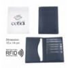 Porte passeport COTIDI anti RFID en cuir CCP102 noir