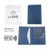 Porte passeport COTIDI anti RFID en cuir CCP102 bleu jeans