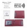 Porte billet COTIDI anti RFID en cuir CCM01 rouge