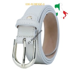 Ceinture femme bouclé dorée en cuir grainé 3 cm de large