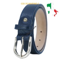 Ceinture femme bouclé dorée en cuir grainé 3 cm de large