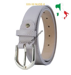 Ceinture femme bouclé dorée en cuir grainé 3 cm de large