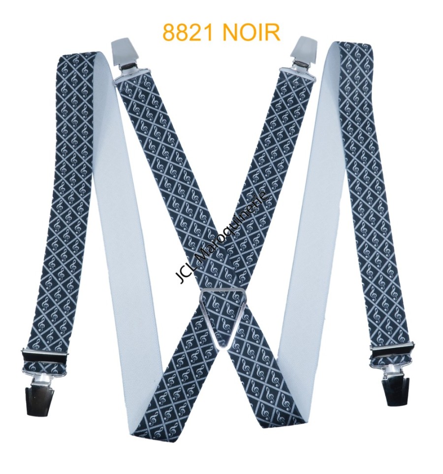 Bretelles En X - Fabriquées En Allemagne - 4 Pinces Extra Fortes - Longueur 120cm (réglable) - Pour Travail, Loisirs, Costume