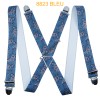 Bretelle élastique fabriqué en france 35mm à motifs bleu