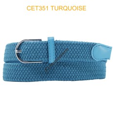 Ceinture élastique tressée large Turquoise