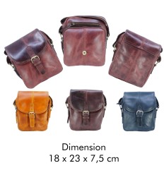 Sacoche à bandoulière en cuir de buffle MI21307