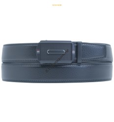 Ceinture automatique boucle crémaillère sans trous en croute de cuir de vachette 3.5 cm