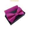 Nœuds papillon pour homme avec mouchoir en boîte FUCHSIA