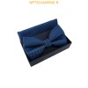 Nœuds papillon pour homme avec mouchoir en boîte Marine B