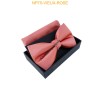 Nœuds papillon pour homme avec mouchoir en boîte ROSE