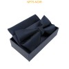 Nœuds papillon pour homme avec mouchoir en boîte NOIR