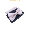Nœuds papillon pour homme avec mouchoir en boîte ROSE CLAIR