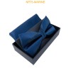 Nœuds papillon pour homme avec mouchoir en boîte MARINE