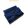 Nœuds papillon pour homme avec mouchoir en boîte MARINE C
