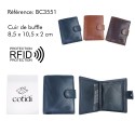 Portefeuille COTIDI avec portemonnaie anti RFID en cuir BC3551
