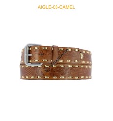 Ceinture en cuir de buffle largeur 4 cm AIGLE-03