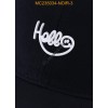 Casquette avec écriture 'Hello' en coton 100% NOIR